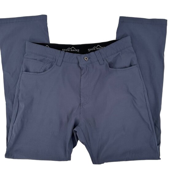 Eddie Bauer Mens Active Navy Blue Straight Leg Pants Size 36 Nylon/Spandex Blend - Picture 3 of 9